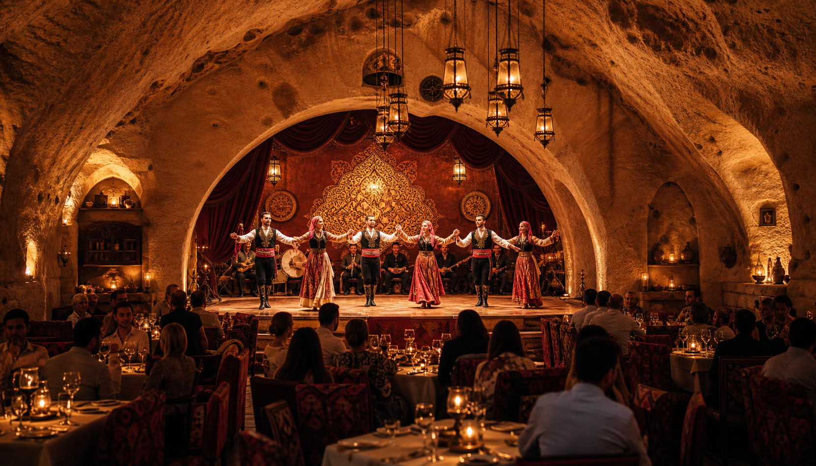 Cappadocia cave restaurant Turkish night venue